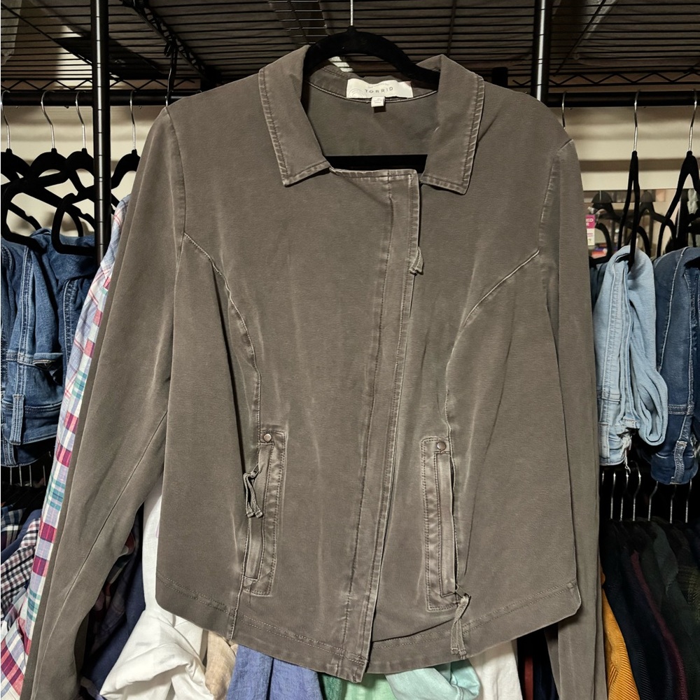 Torrid Utility Jacket in Charcoal Gray